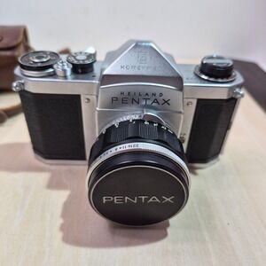 Honeywell Heiland Pentax SLR Camera Auto‎ Takumar 1:2 Lens Leather Case Strap